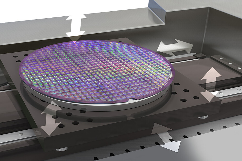 Positioning the wafer stage using capacitive sensors