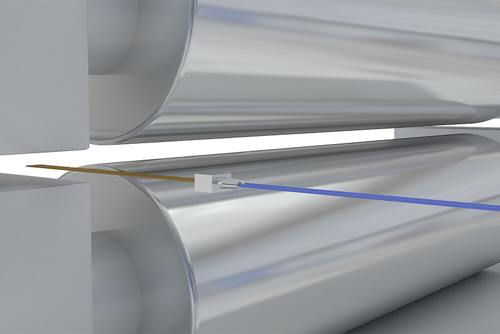 Valsspaltmätning i kalandreringsprocesser