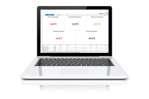 SensorTOOL-programvara för utvärdering och parameterinställning