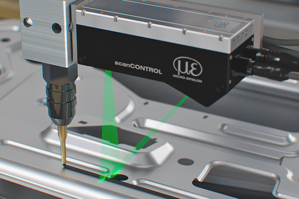 Laserskannrar limsträng