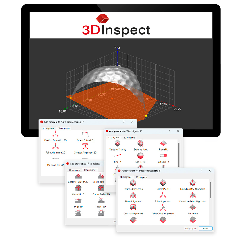 3DInspect: mjukvara 3D-sensorer
